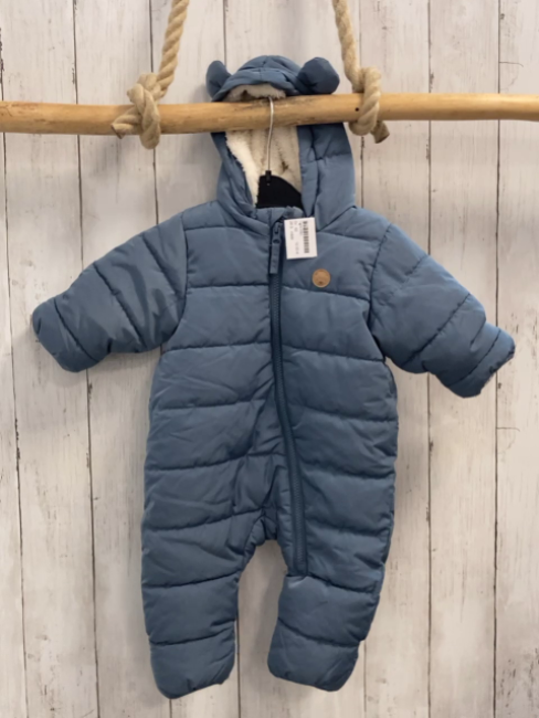 H&M  Winteroverall Gr. 62  hellblau weißes Teddyfutter 