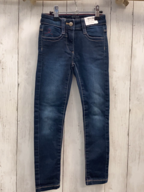 S´ Oliver  Hose  Gr. 116  blau jeans orange Nähte Bund verstellbar 
