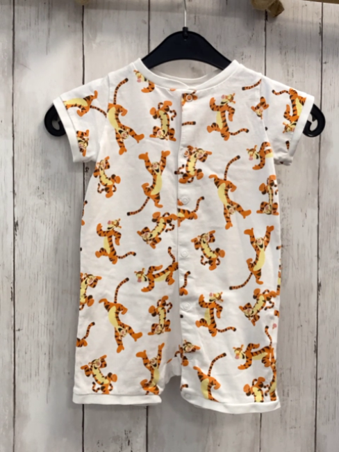 H&M Playsuit Gr. 74  weiß Tigger