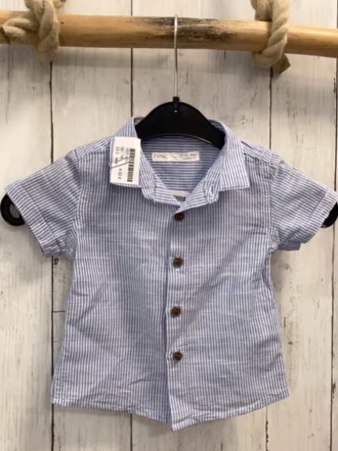 next Sommerhemd Gr. 74  blau weiß gestreift