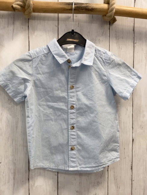 H&M Sommerhemd Gr. 86  blau weiß gestreift