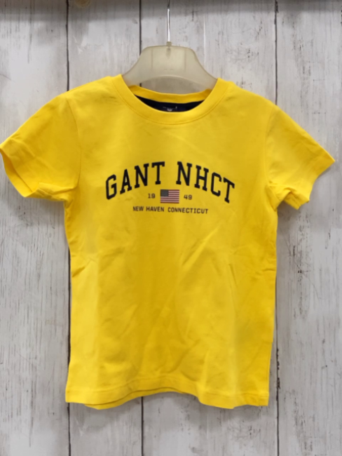 Gant  T-Shirt  Gr. 92  gelb blaue Schrift amerikan. Flagge 