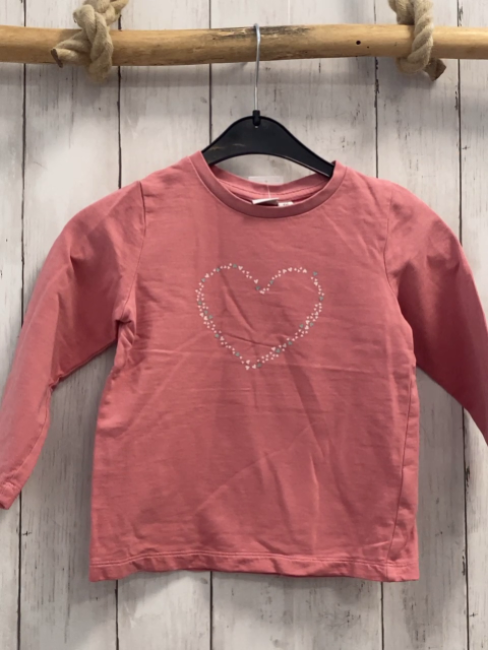 Manguun Pullover  Gr. 104  rosa Herz 
