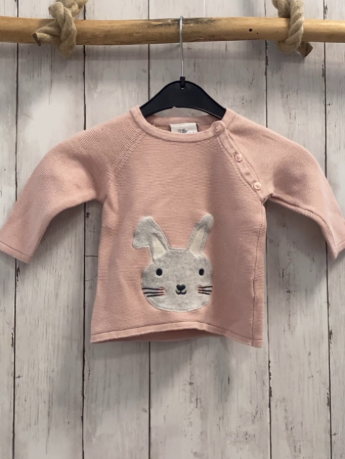  Pullover  Gr. 68  rosa Strick Hasenkopf 