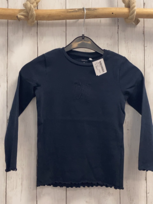 Name it  Langarmshirt  Gr. 110  blau Schmetterling 