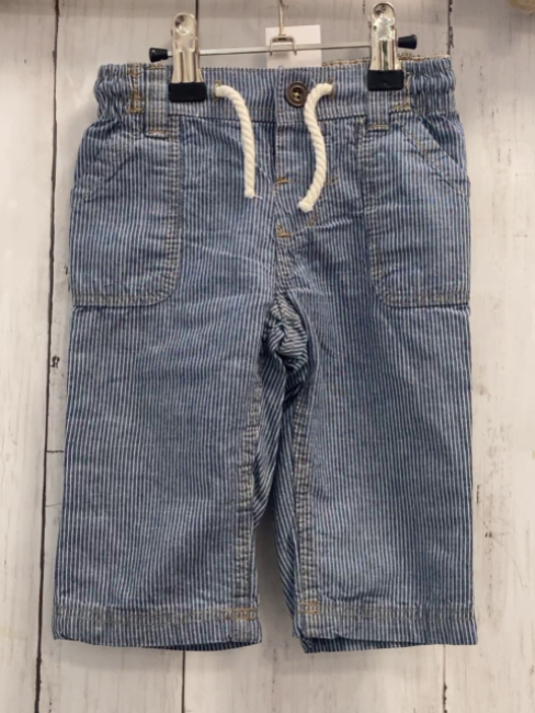 H&M Hose  Gr. 74  blau weiße Streifen weiße Kordel