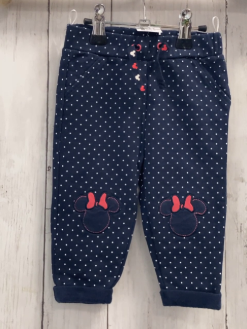 Disney  Leggings Gr. 80  blau weiße Punkte Minnie Mouse Kopf 