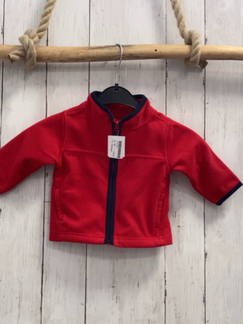 Oshkosh Fleecejacke  Gr. 68  rot blauer Bund 