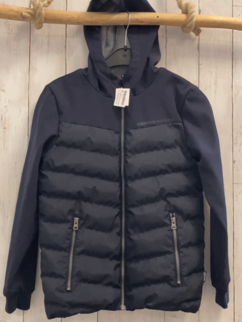 Mountain Explorer  Jacke  Gr. 146/152  blau Kapuze graues Fleecefutter 