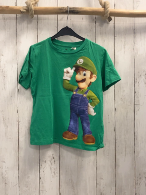 H&M  T-Shirt  Gr. 122/128  grün Luigi 