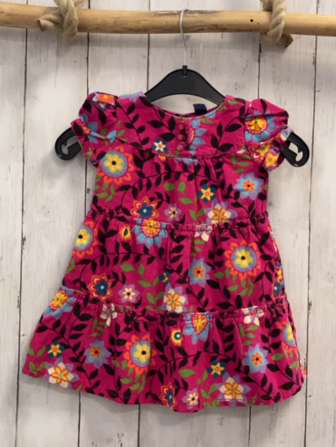 GAP  Kleid  Gr. 80  pink Kord Blumen 