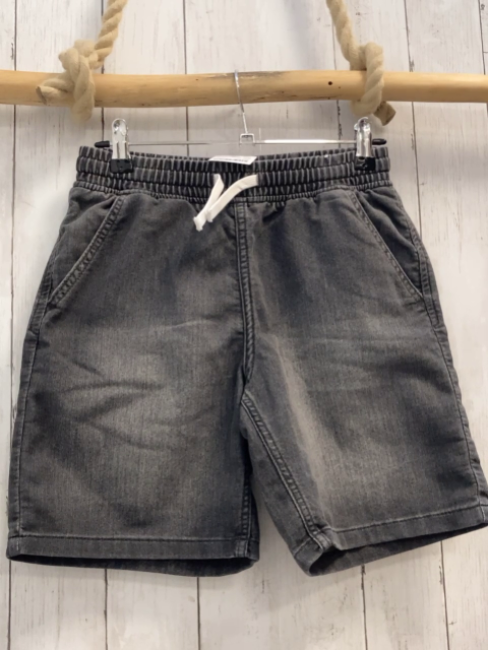 H&M Shorts  Gr. 146  grau Jeans weiße Kordel 