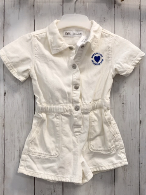 Zara  Playsuit  Gr. 98  weiß Jeans 