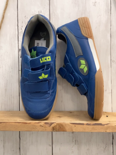 Lico  Schuhe  Gr. 38  blau grau hellgrüne Schrift + Label 