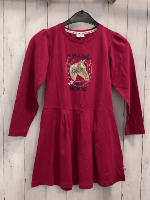 Salt & Pepper  Kleid  Gr. 128  rot Pferdekopf Schift 
