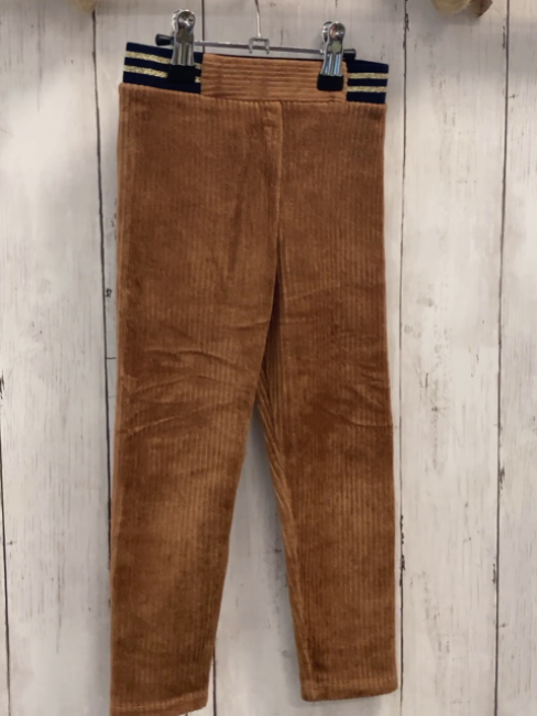 Vertbaudet  Jogginghose  Gr. 104  braun Nicky schwarz goldener Glitzerstreifenbund 