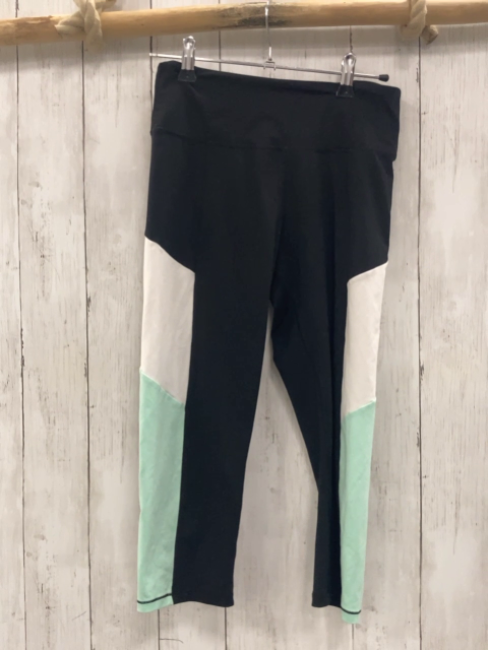 H&M Sportleggings Gr. 170  schwarz mint weiß
