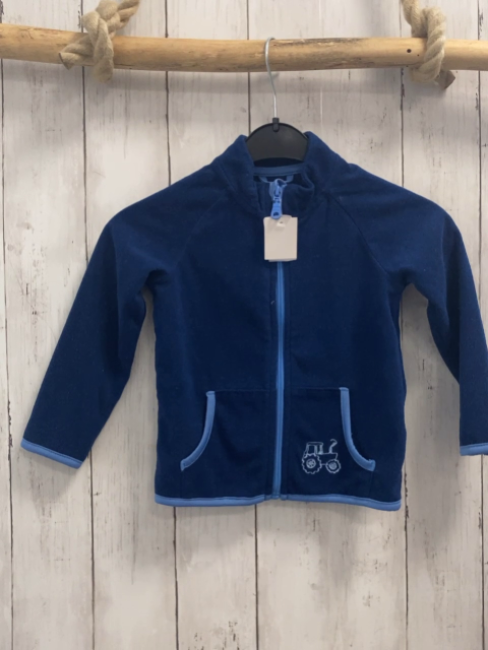 Hey Dude  Fleecejacke  Gr. 86  blau hellblauer Bund Trecker 