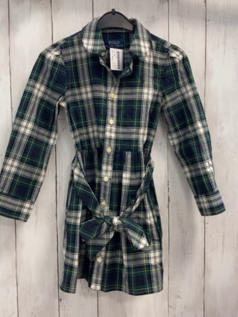 Ralph Lauren  Kleid  Gr. 92  grün blau weiß gelb kariert 