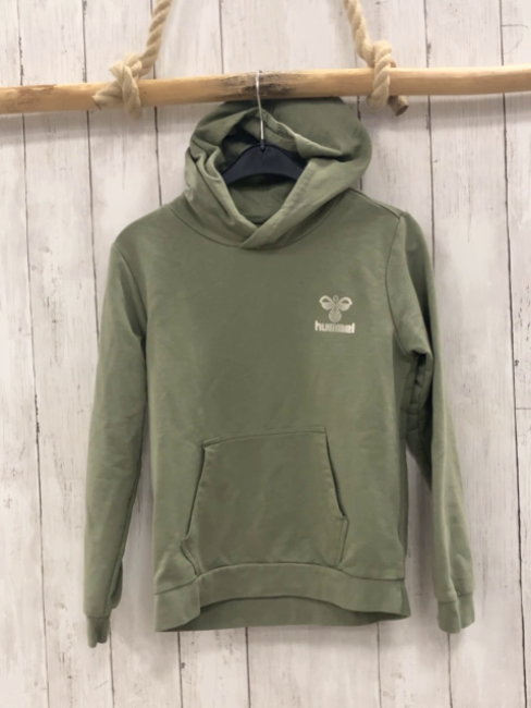 Hummel Pullover Gr. 140  oliv Kapuze