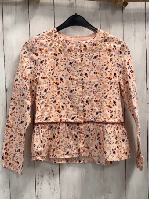 Sergent Major  Bluse  Gr. 134  rosa bute Federn 