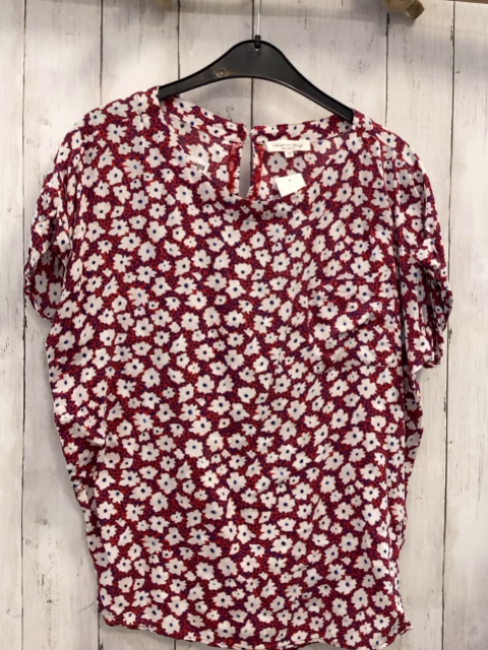 Christian Berg Sommerbluse Gr. 38  rot weiß blau Blumen