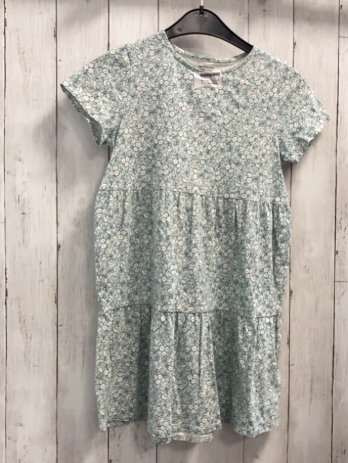 Vertbaudet  Kleid  Gr. 140  hellblau weiße Blumen 