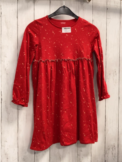 Vertbaudet  Kleid  Gr. 140  rot goldene Sterne + Punkte