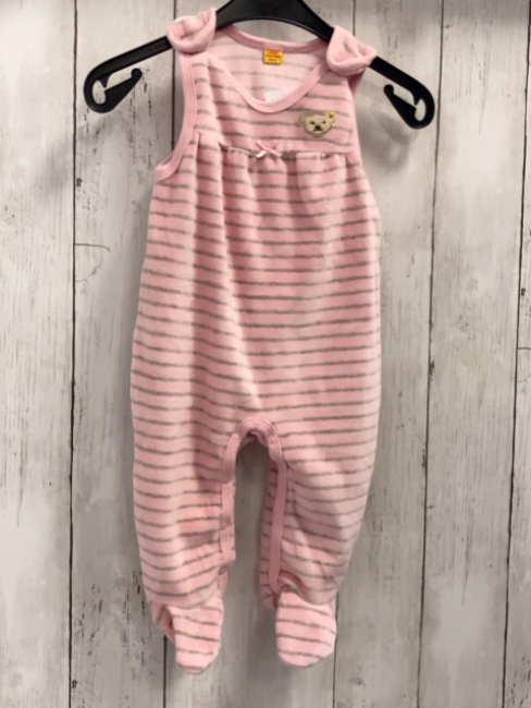 Steiff Strampler Gr. 68  rosa graue Streifen Nicky