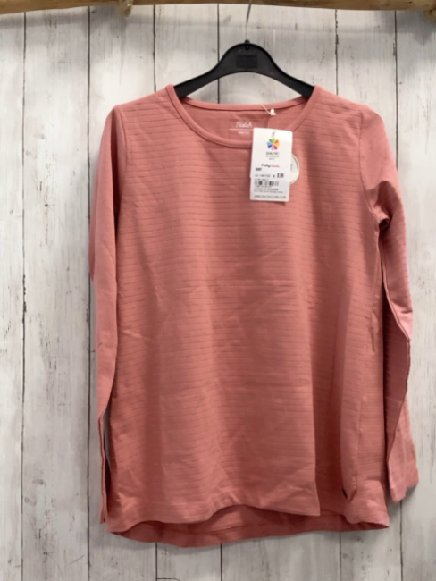 neu  Langarmshirt  Gr. 146/152  rosa silber Streifen NP 8,99 € 