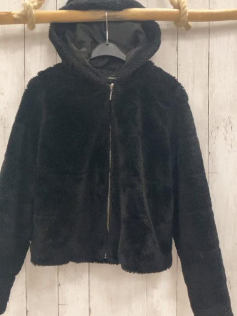 Only Plüschjacke M schwarz