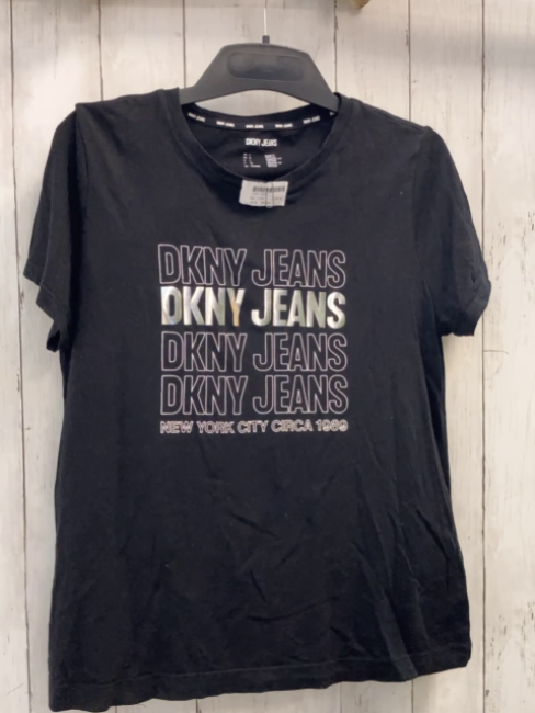 DKNY T-Shirt Gr. 170  schwarz silber Schrift