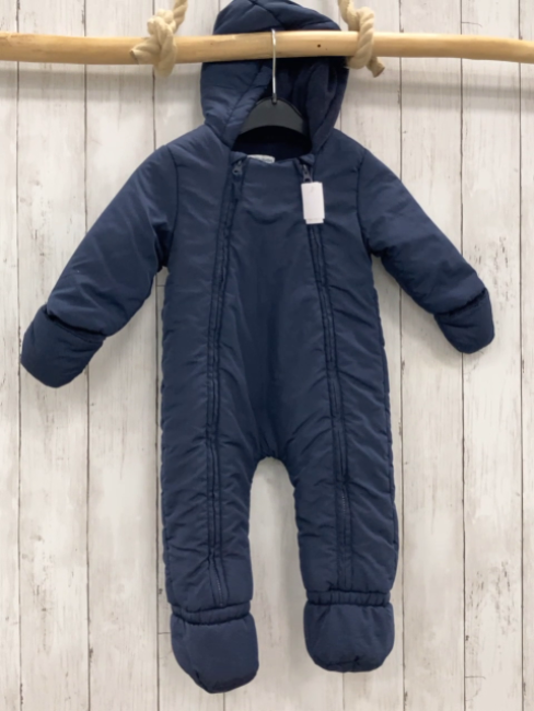 Vertbaudet  Winteroverall Gr. 74  blau Fleecefutter 