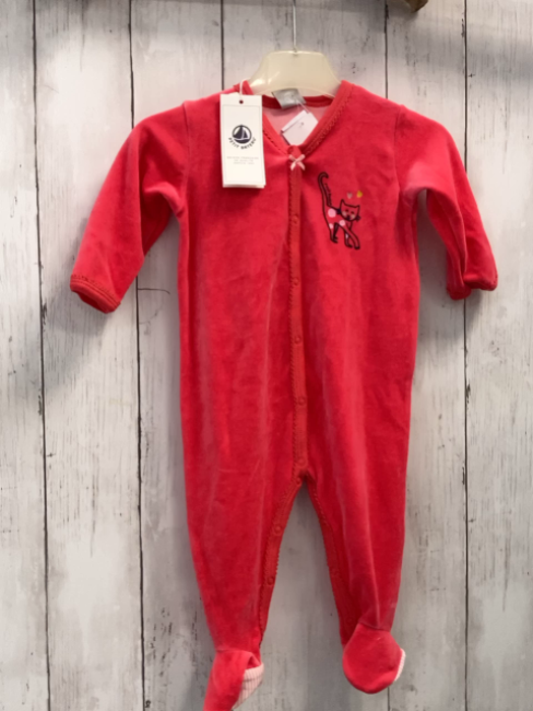 neu petit bateau Schlafanzug Gr. 74  himbeere Nicky Katze