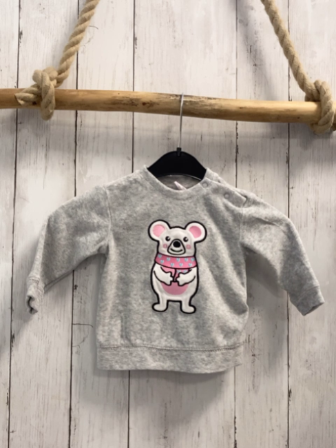  Pullover Gr. 62  grau Nicky Maus