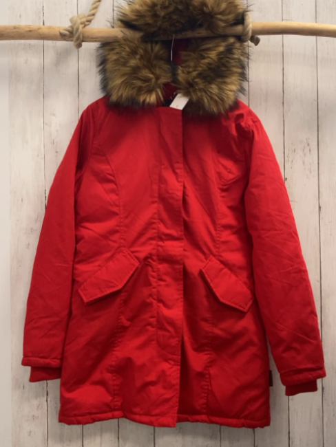 Marikoo  Winterjacke Gr. M  rot Kapuze mit abtrennbarem Fellkragen 