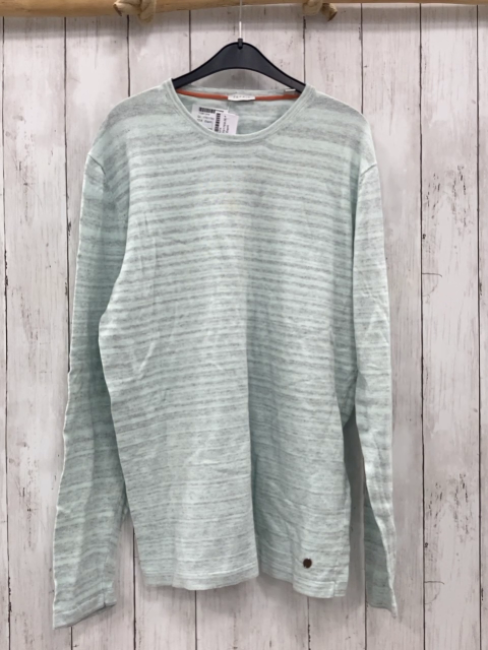 Esprit  Pullover  Gr. 170/176  mint graue Streifen Strick