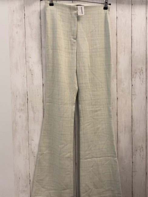 zara Hose Gr. M mint rot kariert 