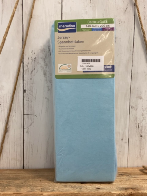 neu Spannbettlaken Gr. 160x200  blau
