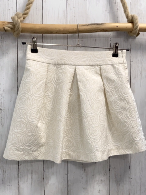 Mango Rock Gr. 164  weiß creme Kringel mit Glitzer 