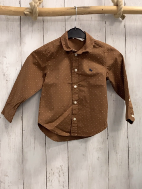H&M  Hemd  Gr. 98  braun weiße Punkte 