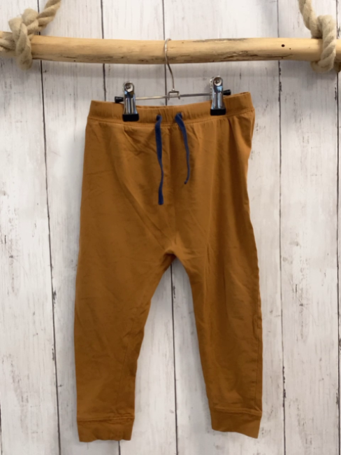 H&M Leggings Gr. 92  braun blaue Kordel