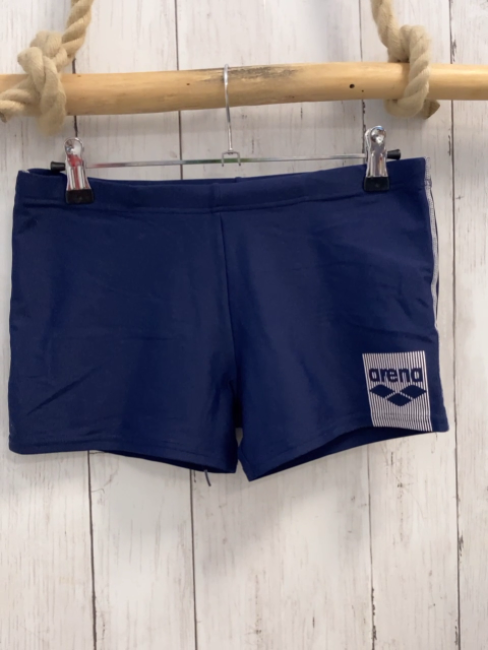 Arena  Badehose  Gr. 164/170  blau Rechteck mit weißen Streifen Schrift 