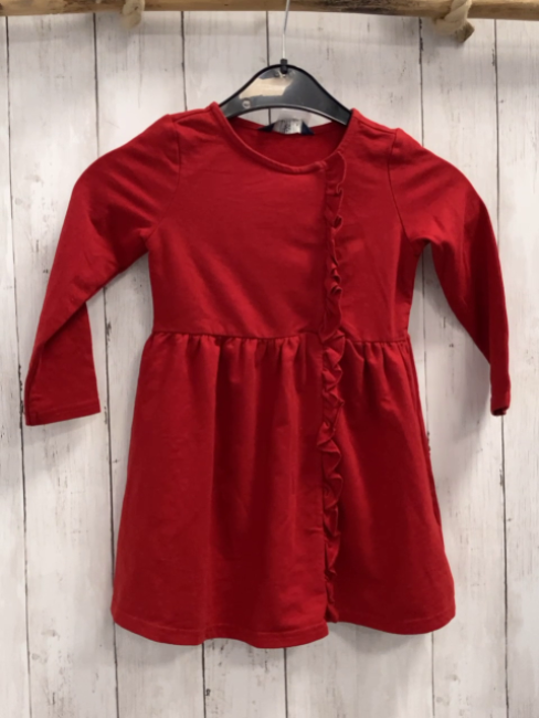   Kleid  Gr. 98  rot Rüschen 