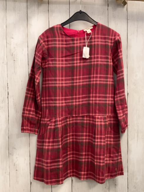 neu Esprit Kleid  Gr. 128  himbeere rosa grau kariert 