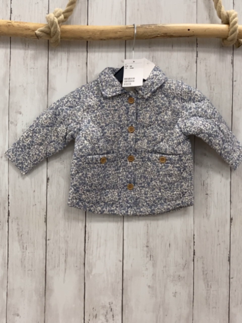 neu H&M  Jacke  Gr. 68  weiß blaue Blume 