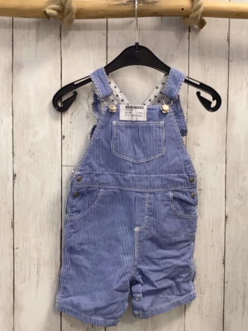 Petit Bateau  Latzshorts  Gr. 80  blau weiße Streifen 