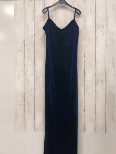  Kleid S blau Samt