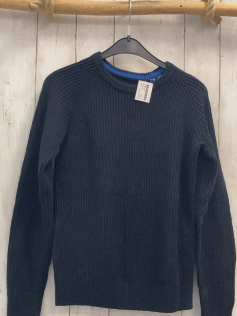 Jack & Jones  Pullover  Gr. 140  dunkelblau Strick Rippen 