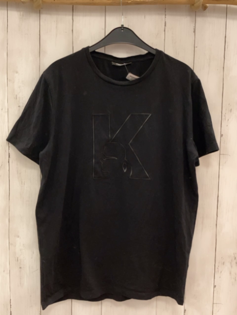 Lagerfeld  T-Shirt  Gr. 170/176  schwarz glänzndes Label 